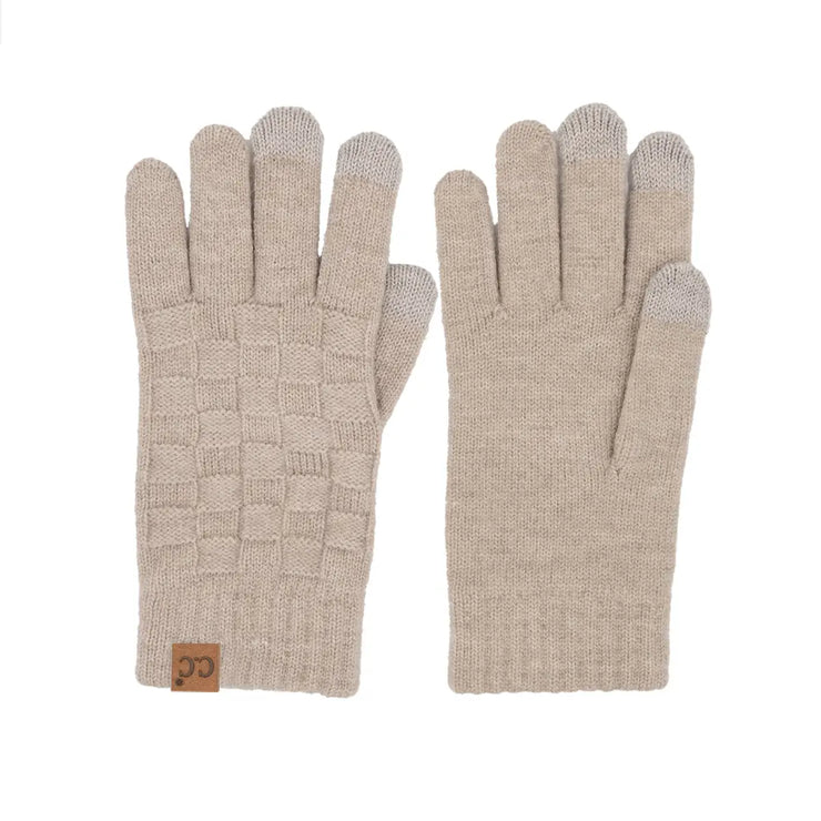 Woven Textured C.C Gloves