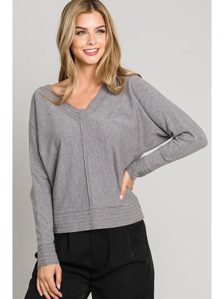 Easy Choice V-neck Pullover Top