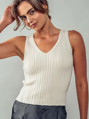 Embracing Flow V-neck Knit Tank