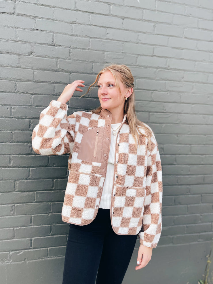 New York Attitude Checkered Shacket