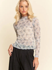 Lace Darling Floral Mesh Top