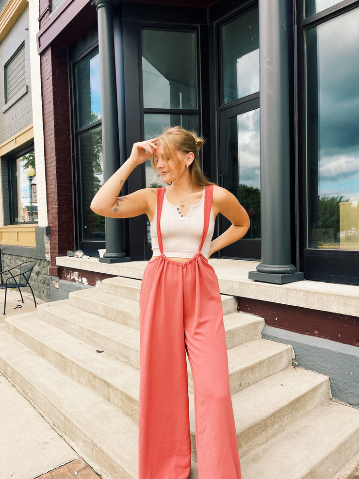 Hot Girl Things Suspender Jumpsuit
