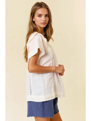 Chasing Daylight Ruffled Top