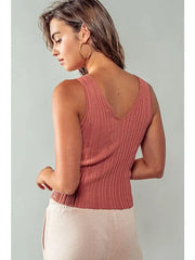 Embracing Flow V-neck Knit Tank