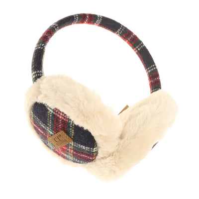 Plaid C.C Earmuffs