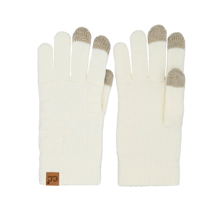 Woven Textured C.C Gloves