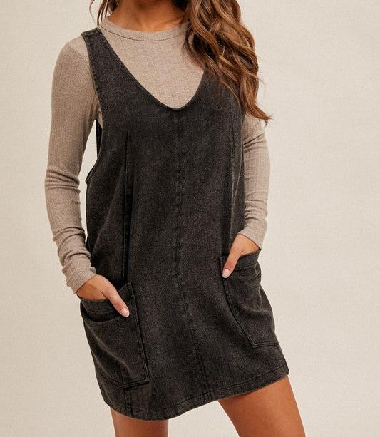 Odette Twill Overall Dress