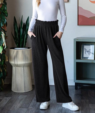 Keeping Casual Ribbed Pants