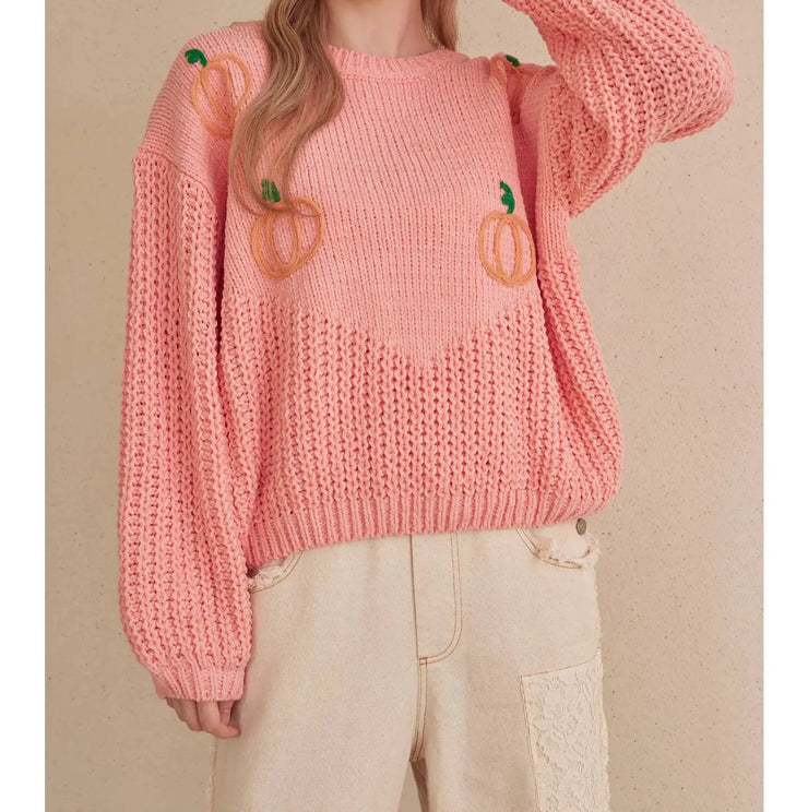 Precious Pumpkins Yarn Stitch Sweater