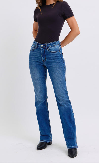 Hansen Mid-Rise Bootcut Jeans