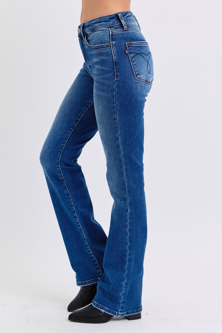 Hansen Mid-Rise Bootcut Jeans