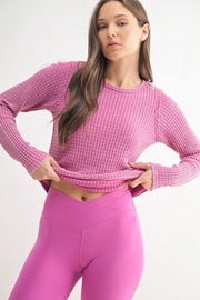 Easy Going Days Waffle Knit Top