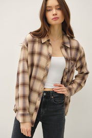 Unfamiliar Territory Plaid Top