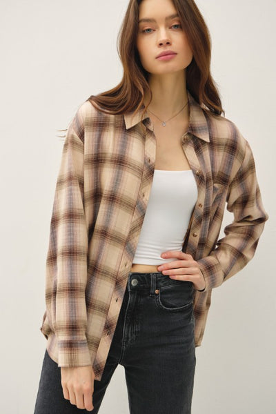 Unfamiliar Territory Plaid Top