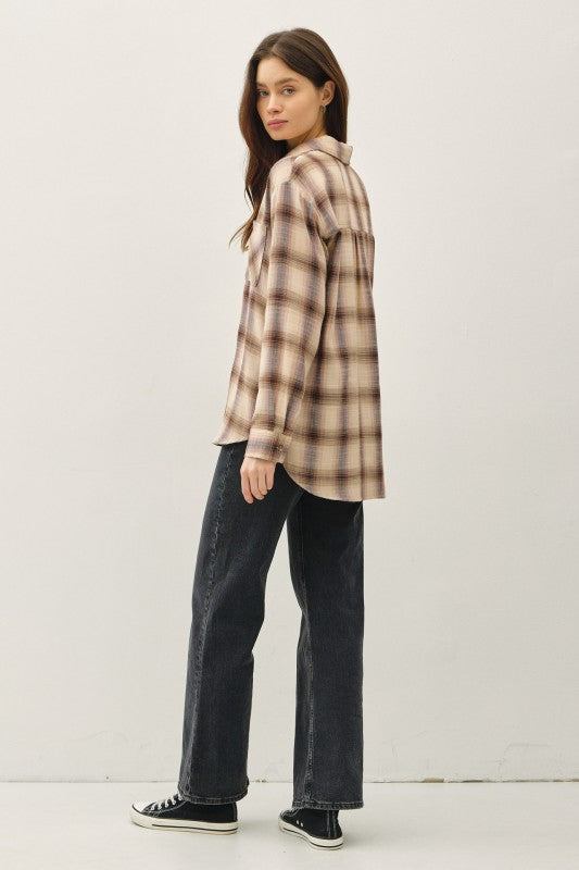 Unfamiliar Territory Plaid Top