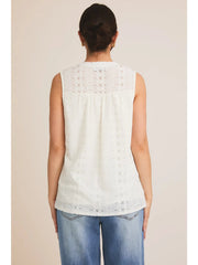 Collar V-Neck Sleeveless Top