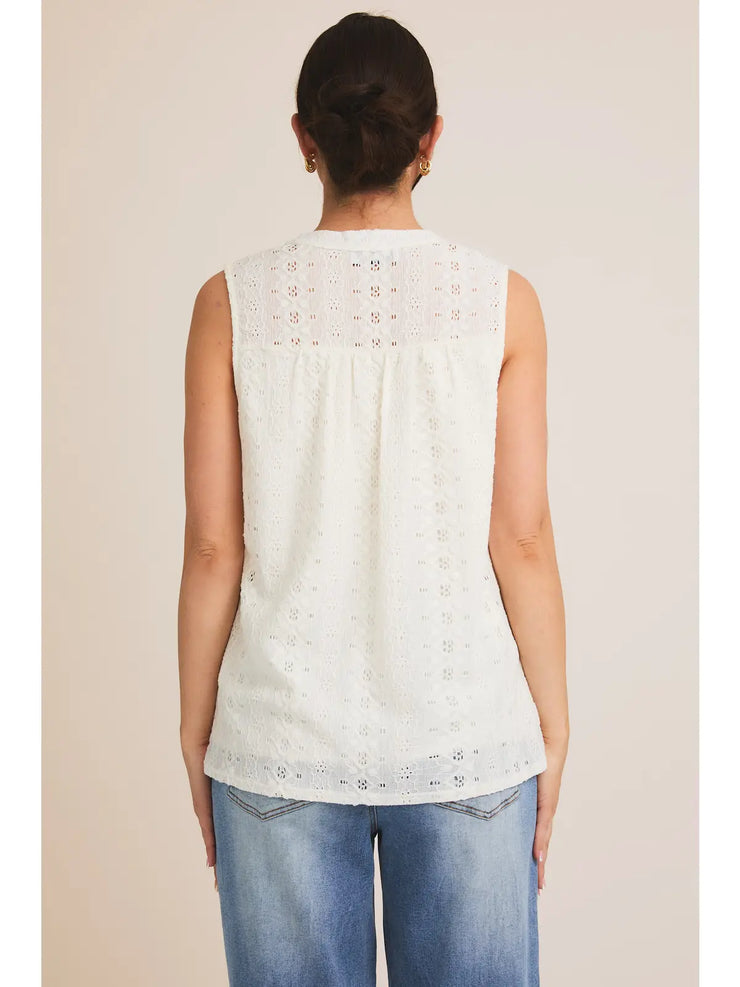 Collar V-Neck Sleeveless Top