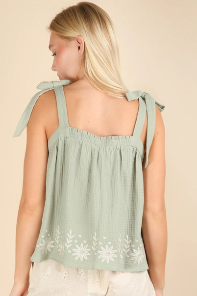 Made for Mornings Tie Top