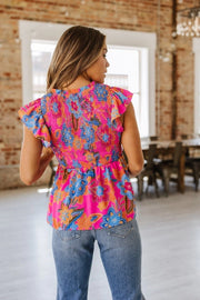 In A New Light Peplum Top