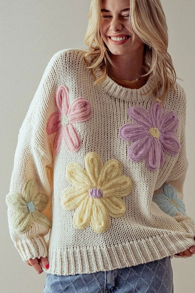 Daisy Floral Oversized Sweater
