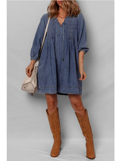Leading the Way Denim Mini Dress