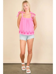 Made for Mornings Tie Top