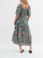 Hydrangea Fields Midi Dress