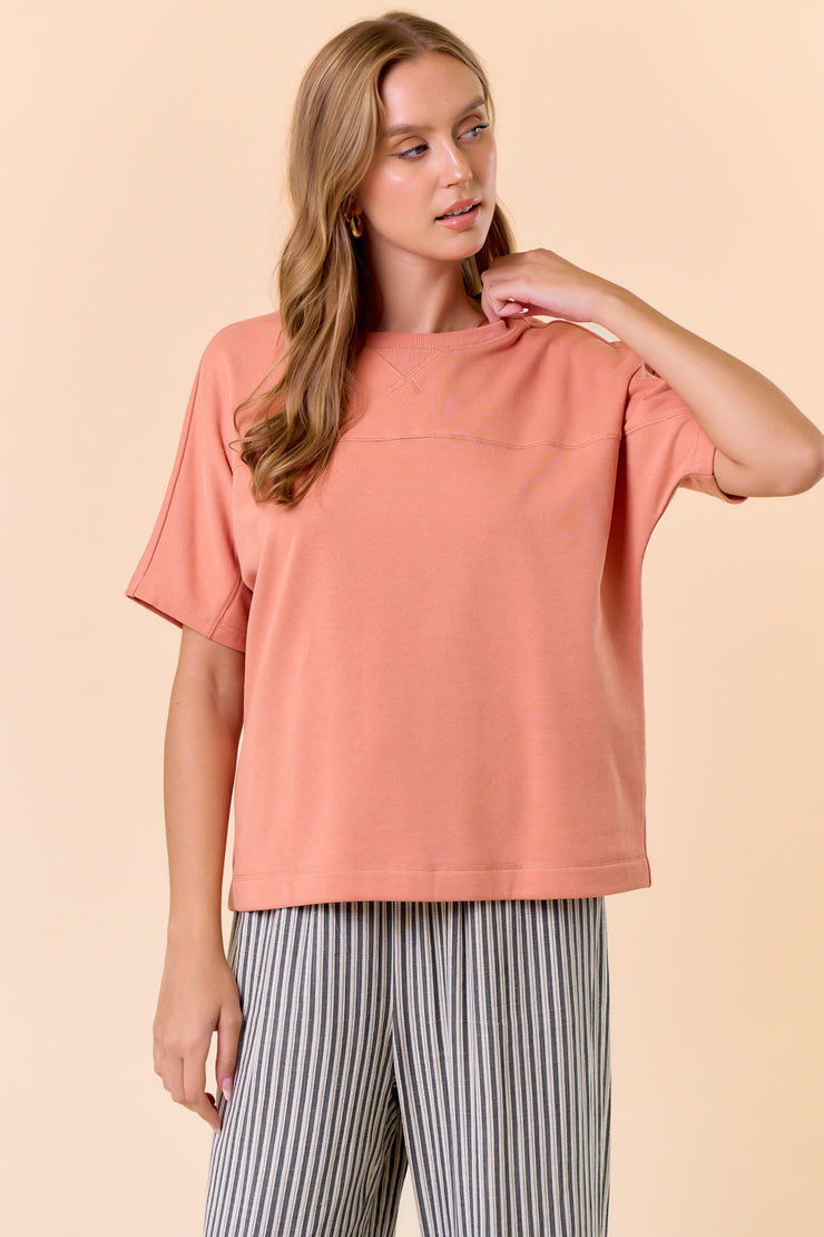 Vintage Washed Soft French Terry Top