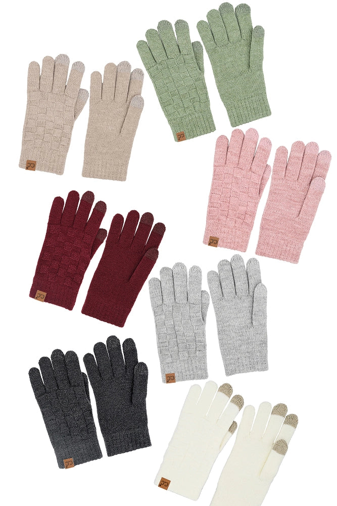 Woven Textured C.C Gloves