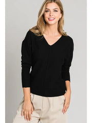 Easy Choice V-neck Pullover Top