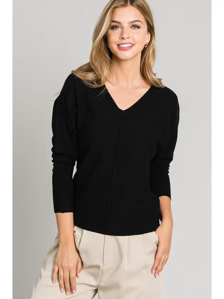 Easy Choice V-neck Pullover Top