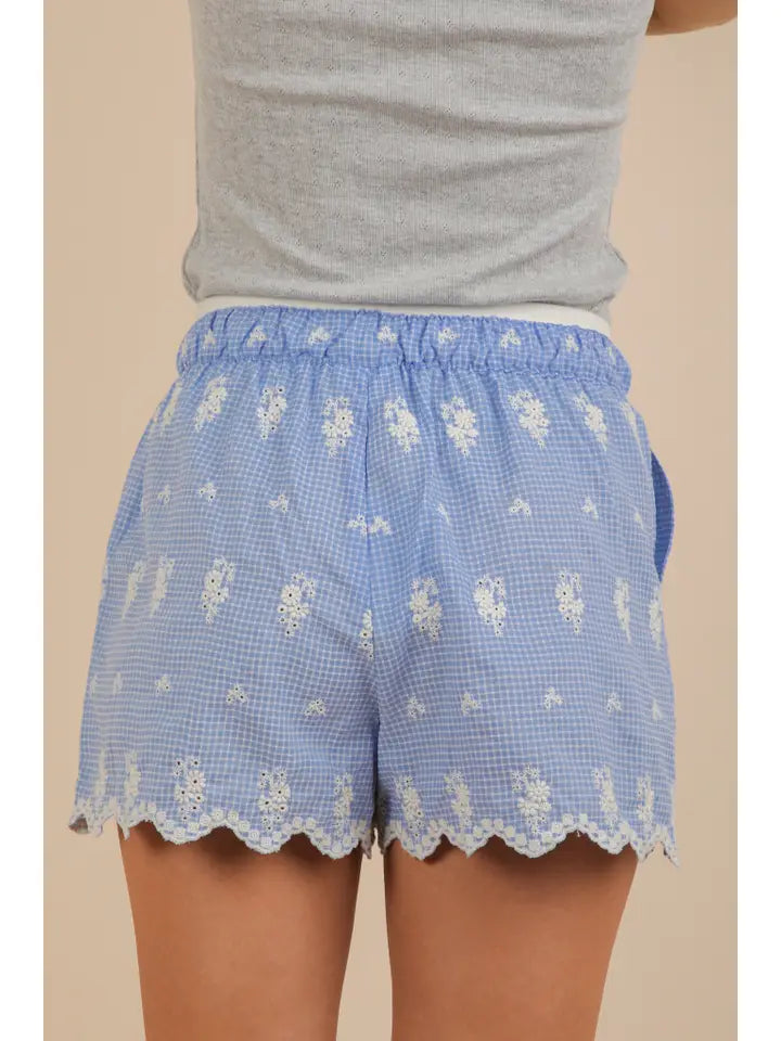 Fab and Feminine Embroidered Shorts