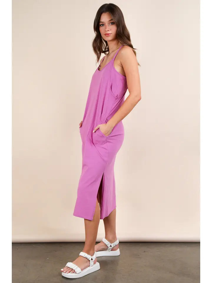 Calm & Cute Sleeveless Midi Dress