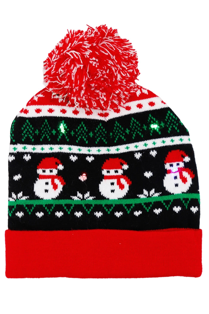 Kids Christmas LED Beanie