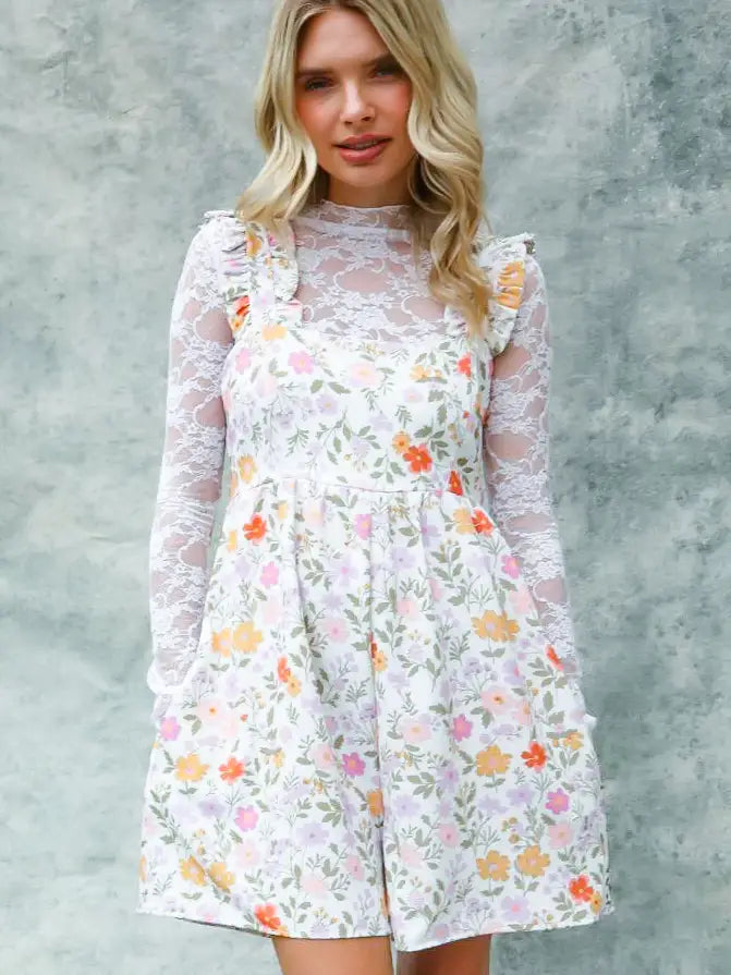 Blooming Lovely Floral Sleeveless Romper