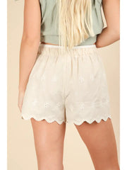 Fab and Feminine Embroidered Shorts