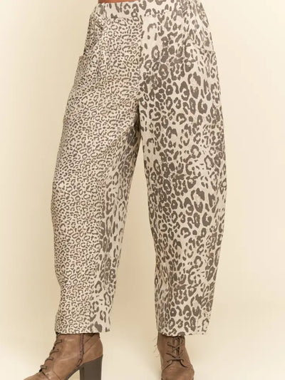 Molly Leopard Barrel Pants