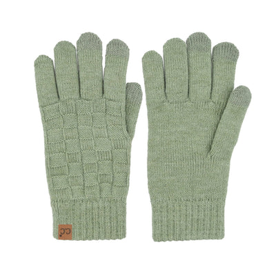 Woven Textured C.C Gloves