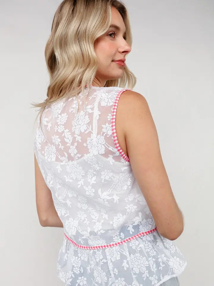 Gabby Floral Tie Vest