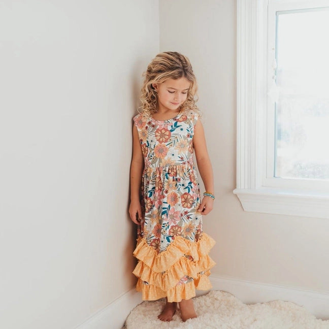 Girls Spring Sweetness Ruffle Dress