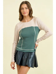 Life Unfolding Color Block Top