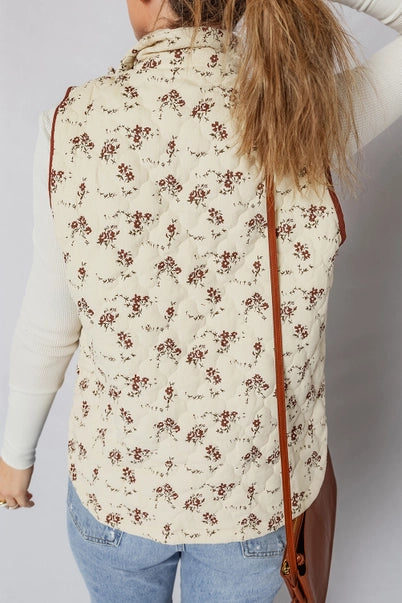 Daydream Days Floral Quilted Vest