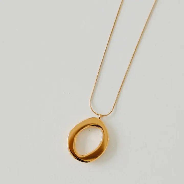 Camille Open Circle Statement Necklace