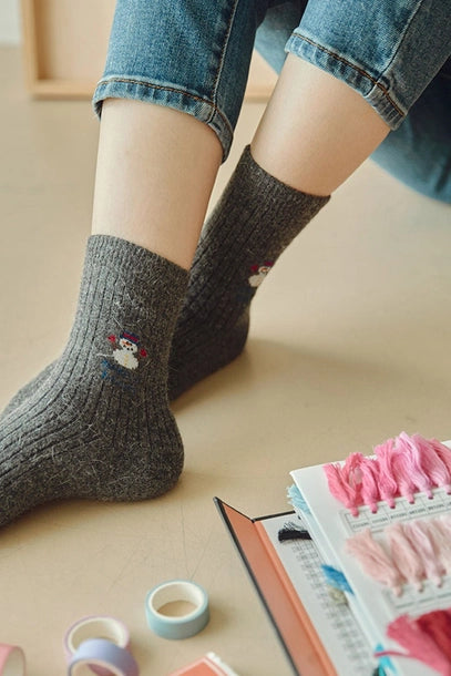 Holiday Wool Blend Crew Socks