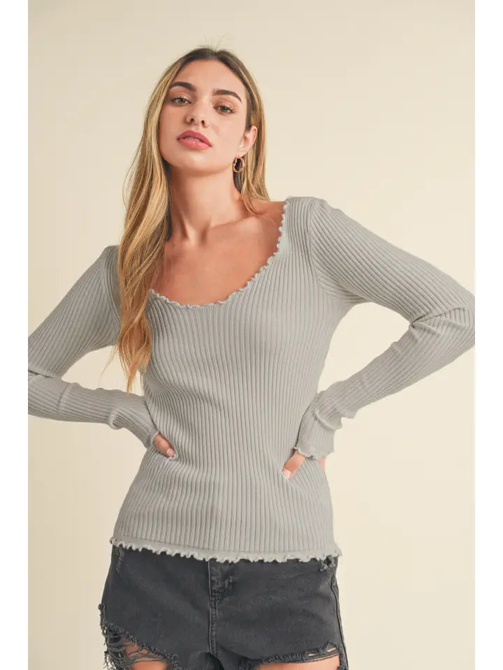 Let's Stay Ribbed Top