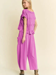 Here For It Smocked Pants Set