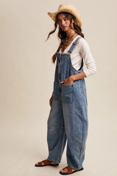 Lost on Purpose Wide Leg Overalls