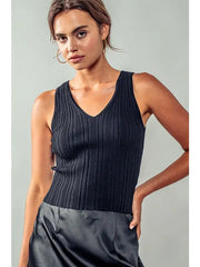 Embracing Flow V-neck Knit Tank
