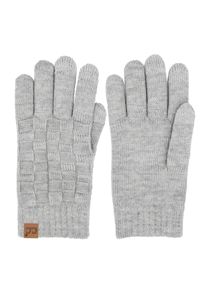 Woven Textured C.C Gloves