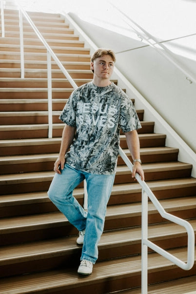 Jesus Saves Unisex Camo Tee